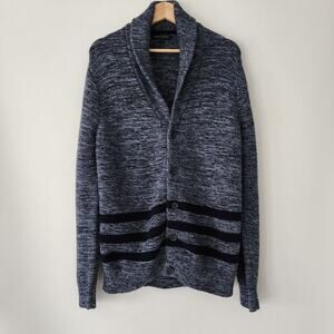 Banana Republic outlet blue‎ cardigan stripes mens size M
